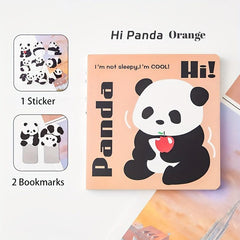 Panda Cartoon Notebook - 100 Pages - Student Writing Notepad