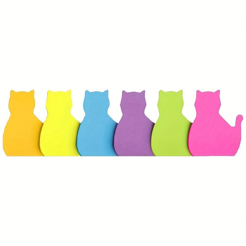 180 Sheets Cartoon Cat Sticky Notes Special Shaped Sticky Note