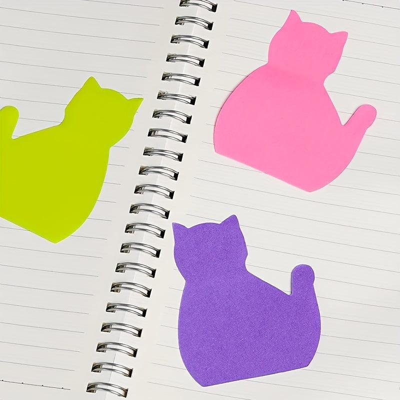 180 Sheets Cartoon Cat Sticky Notes Special Shaped Sticky Note