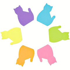 180 Sheets Cartoon Cat Sticky Notes Special Shaped Sticky Note