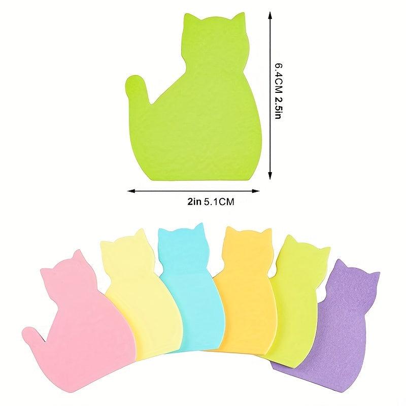 180 Sheets Cartoon Cat Sticky Notes Special Shaped Sticky Note