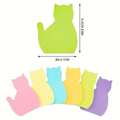 180 Sheets Cartoon Cat Sticky Notes Special Shaped Sticky Note