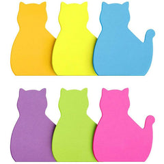 180 Sheets Cartoon Cat Sticky Notes Special Shaped Sticky Note