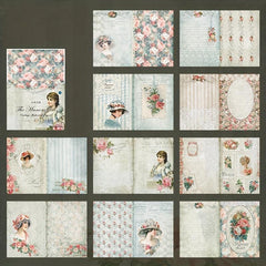 30pcs Retro Large Size Character Girl Bottoming Hand Account Paper