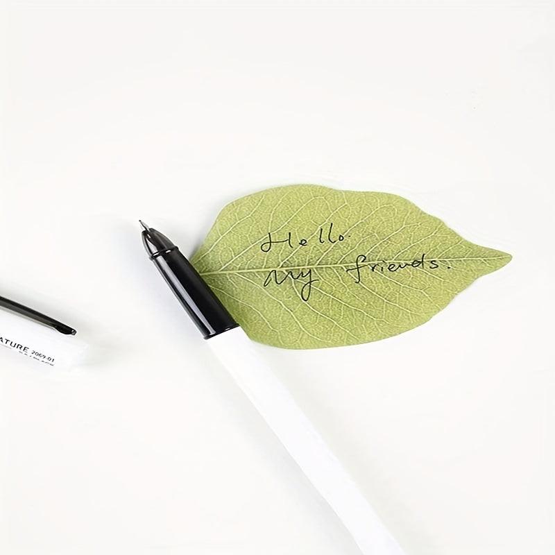 Leaf Shape Sticky Notes Sticky No, N Times Stickers, Message Notepad
