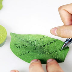 Leaf Shape Sticky Notes Sticky No, N Times Stickers, Message Notepad