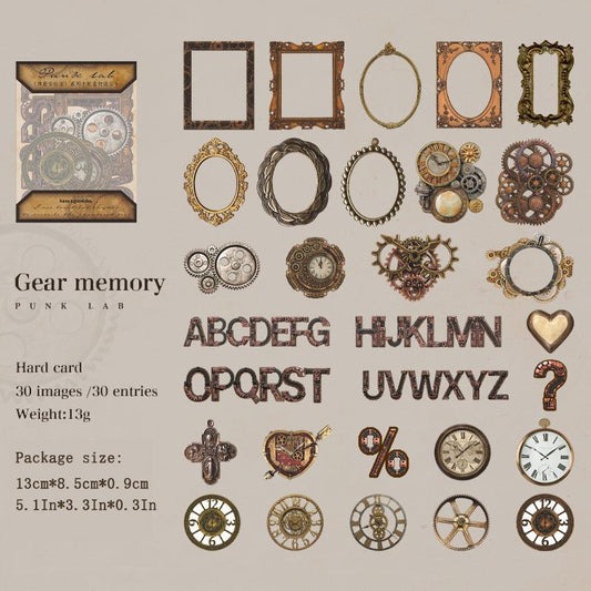 30 Pieces Vintage Hollow Alphanumeric Decorative Paper