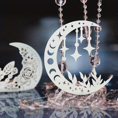 10pcs Retro Hollow Moon Phase Paper for Landscaping, 10x4x2In, 13x5x1In