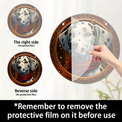 1pc Christmas Pet Dog Round Plate Decoration
