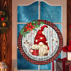Christmas Acrylic Glass Ornaments Santa Claus Hot Cocoa Snow Party Supplies