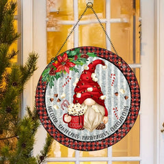 Christmas Acrylic Glass Ornaments Santa Claus Hot Cocoa Snow Party Supplies