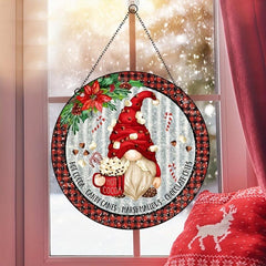 Christmas Acrylic Glass Ornaments Santa Claus Hot Cocoa Snow Party Supplies