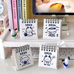 Cartoon Mini Desk Calendar - Student Self-discipline Punch Card Calendar