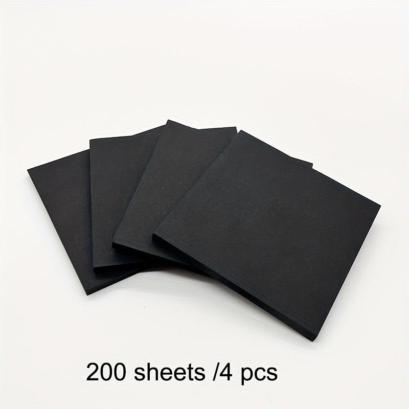 4pads 200pages Creative Sticky Notes Self adhesive Easy To Stick On