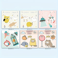 60pcs Cartoon Sticky Notes Creative Style Notebook Message Stickers Label