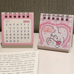 Cartoon Kitten Desk Calendar Student Desktop Book