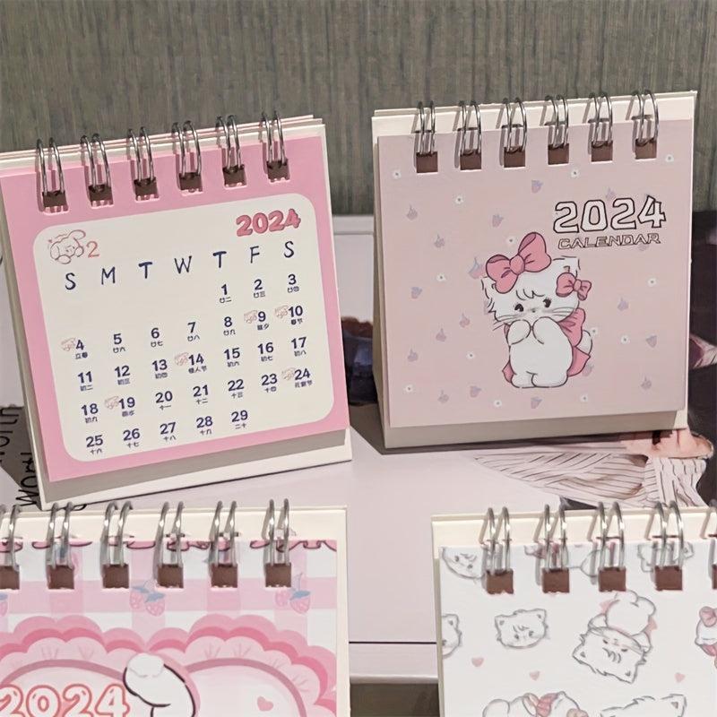 Cartoon Kitten Desk Calendar Student Desktop Book
