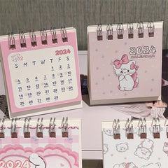 Cartoon Kitten Desk Calendar Student Desktop Book