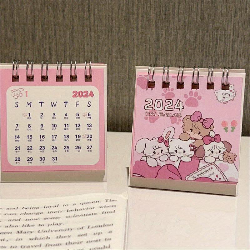 Cartoon Kitten Desk Calendar Student Desktop Book