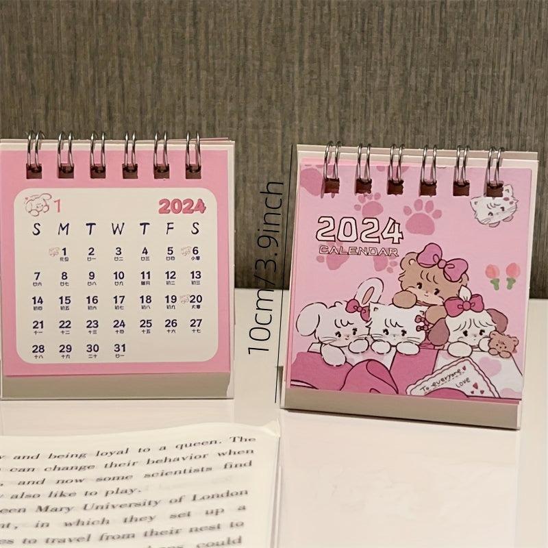 Cartoon Kitten Desk Calendar Student Desktop Book