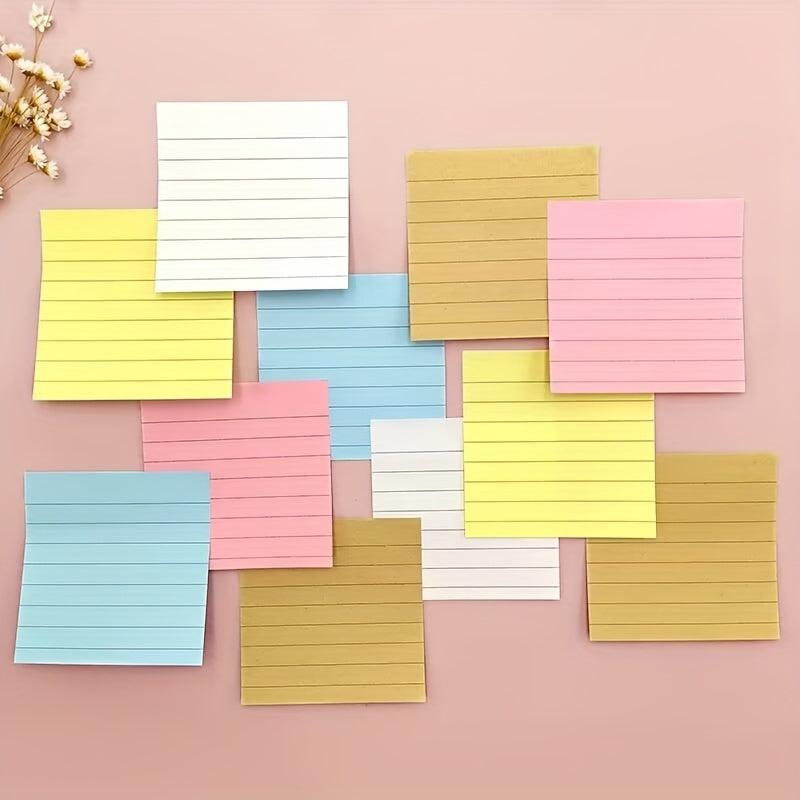 Colorful Sticky Notes 400 Sheets Horizontal Line Notebook for Journal Diary