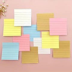 Colorful Sticky Notes 400 Sheets Horizontal Line Notebook for Journal Diary