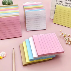 Colorful Sticky Notes 400 Sheets Horizontal Line Notebook for Journal Diary