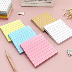 Colorful Sticky Notes 400 Sheets Horizontal Line Notebook for Journal Diary