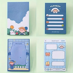 4pcs Cartoon Girl Sticky Notes 320 Sheets