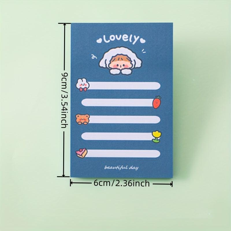4pcs Cartoon Girl Sticky Notes 320 Sheets