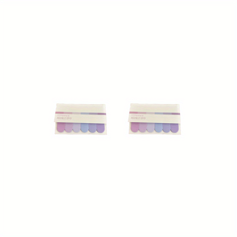 2pcs Colorful Gradient Sticky Notes Office Memo Notepad N Sticky Notes Book