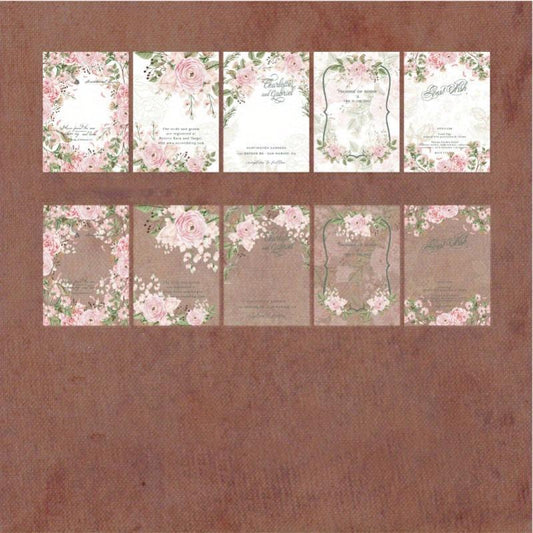 30 Sheets Floral Landscape Paper for Journal Collage