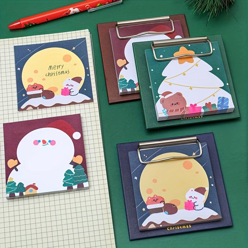 Christmas Board Clip Sticky Notes 30 Sheets Student Stationery
