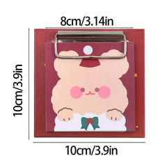 Christmas Board Clip Sticky Notes 30 Sheets Student Stationery