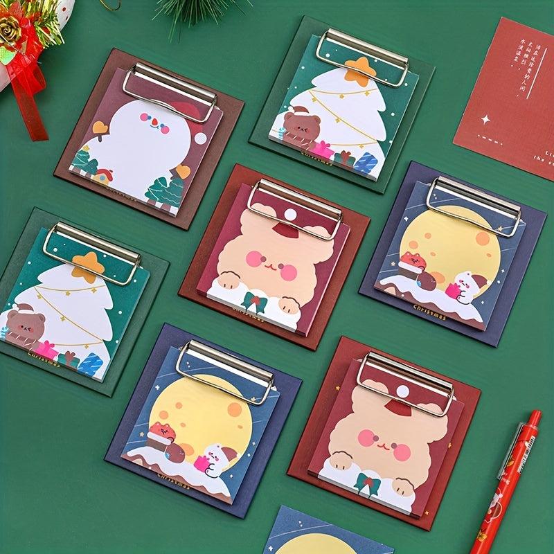 Christmas Board Clip Sticky Notes 30 Sheets Student Stationery