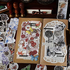 20 Plant & Butterfly Stickers for DIY Art Journaling Scrapbooking