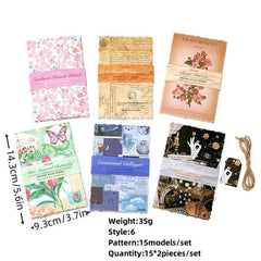30 Sheets Wavy Lace Hand Ledger DIY Background Paper 3 7 5 6 Inches