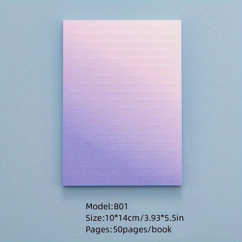 50 Purple Gradient Sticky Memo Notes for Students & Planning