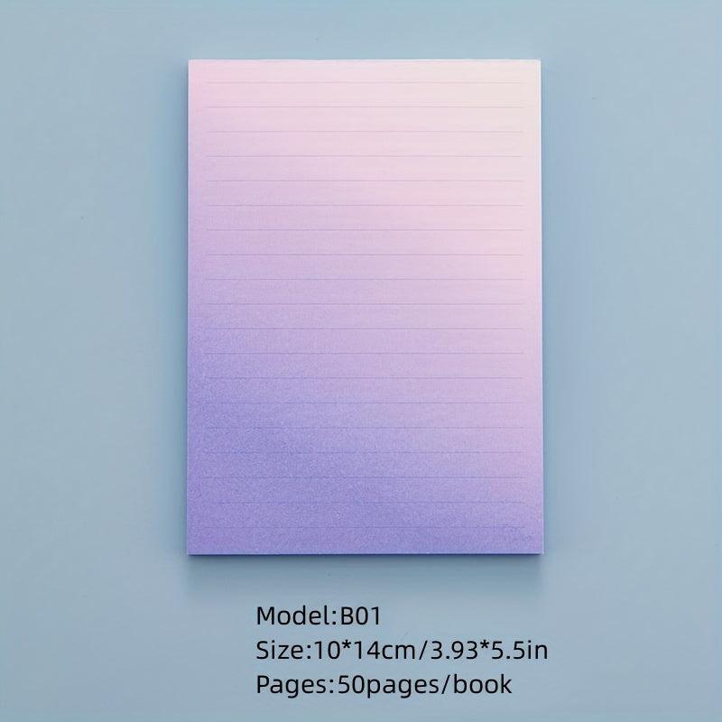 50 Purple Gradient Sticky Memo Notes for Students & Planning