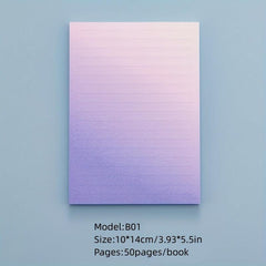 50 Purple Gradient Sticky Memo Notes for Students & Planning