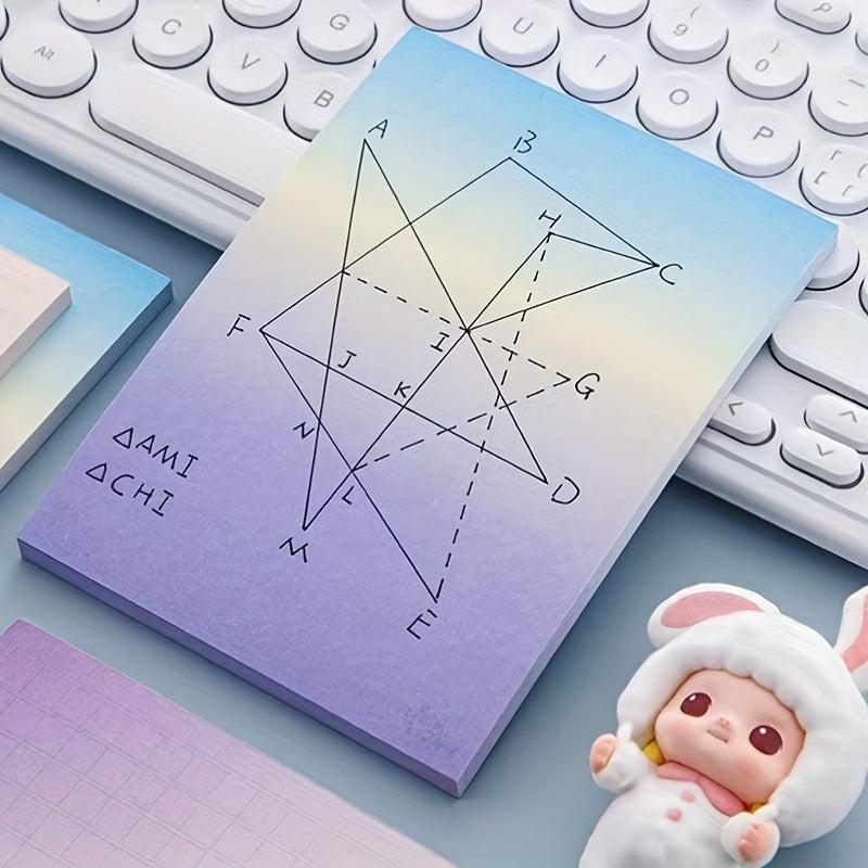 50 Purple Gradient Sticky Memo Notes for Students & Planning