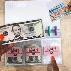 52 Week Savings Challenge Budget Book with Cash Envelopes