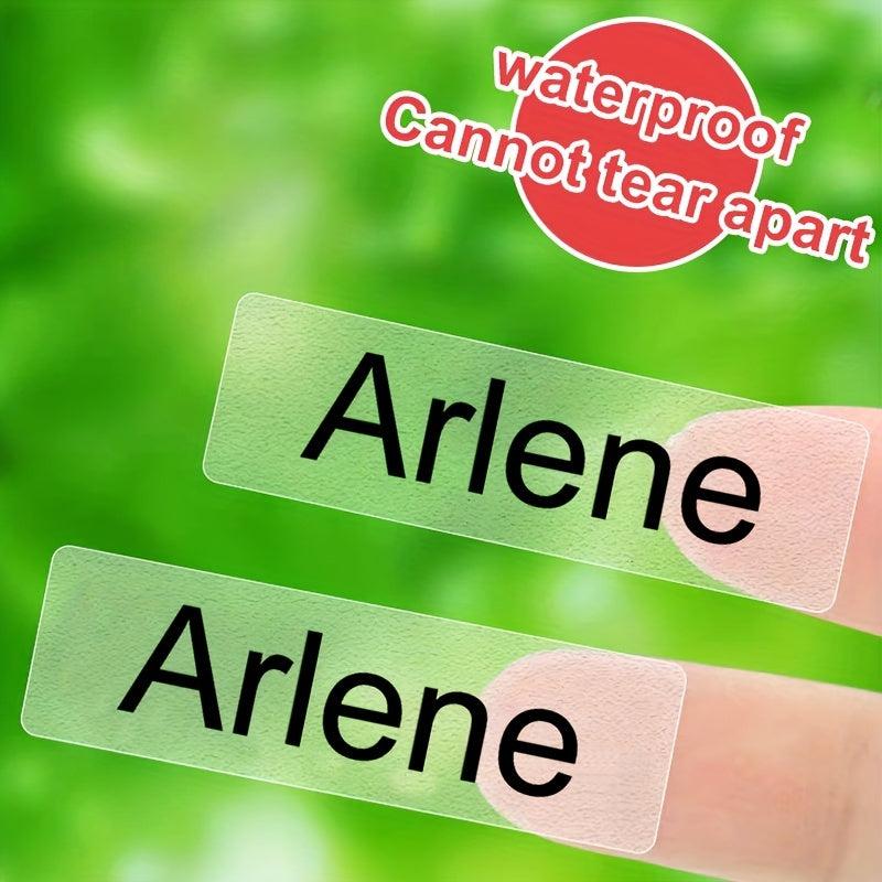 Transparent Personalized Name Sticker Waterproof Office Supplies Tag Label