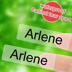 Transparent Personalized Name Sticker Waterproof Office Supplies Tag Label