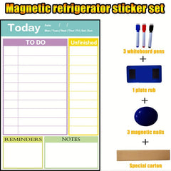 Magnetic Whiteboard Set with Pens, Eraser, Magnets