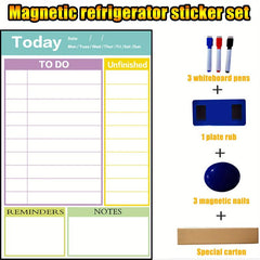 Magnetic Whiteboard Set with Pens, Eraser, Magnets