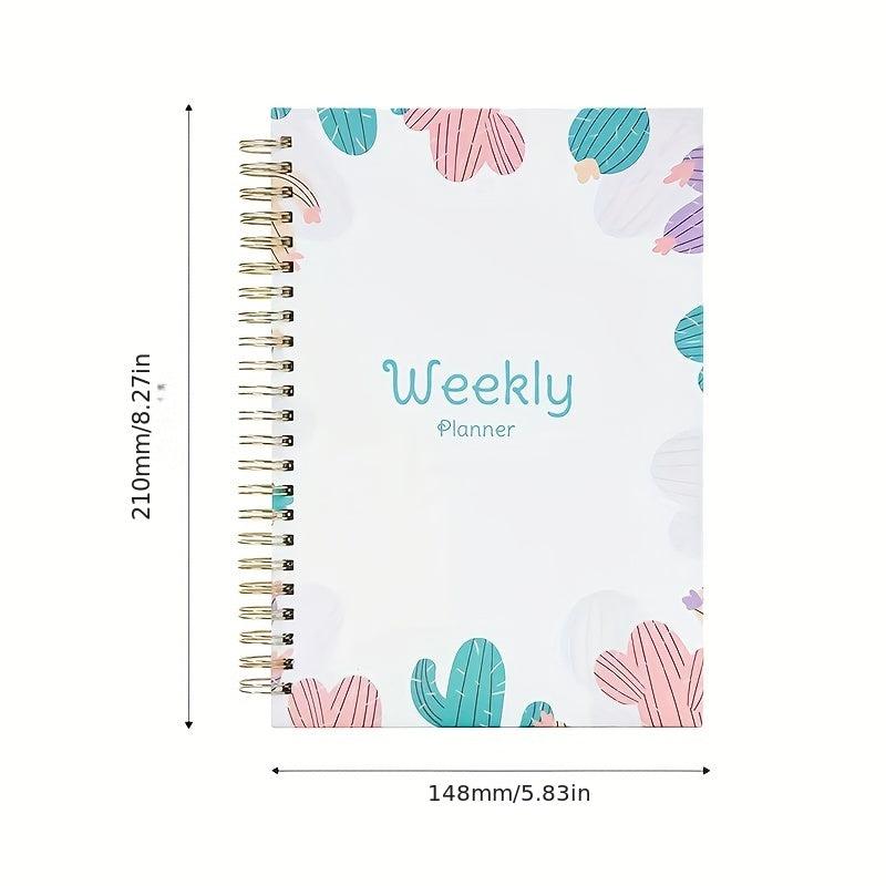 A5 Weekly Planner English Schedule Coil Notebook