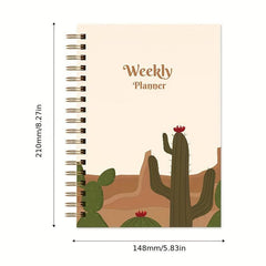 A5 Weekly Planner English Schedule Coil Notebook
