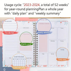 A5 Weekly Planner English Schedule Coil Notebook