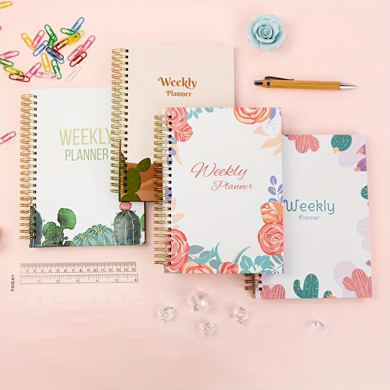 A5 Weekly Planner English Schedule Coil Notebook